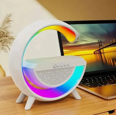 RGB Night LED Table Lamp with Bluetooth Speaker and Wireless Charging Pad |Smart Multifunctional Desk Lamp for Bedroom, Office, Study Table, Gaming Setup, Wireless Music Player & Phone Charging Station thumbnail 1