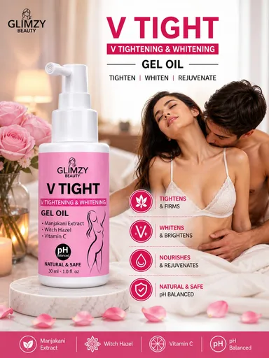 Glimzy Beauty V Tight Tightening and Whitening Gel Oil with Manjakani Extract Witch Hazel and Vitamin C for Nourishing and Rejuvenation (30 ml) thumbnail 4