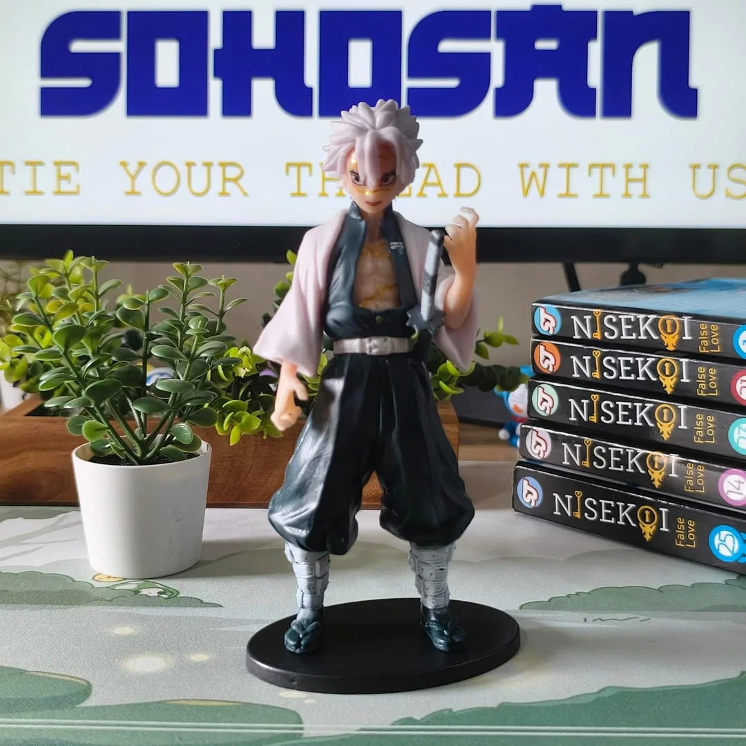 SOHOSAN Demon Slayer Sanemi Shinazugawa Anime Action Figure with Stand | 16 CM Kimetsu No Yaiba Collectible Statue for Home Office Desk Decoration & Anime Fans image 2