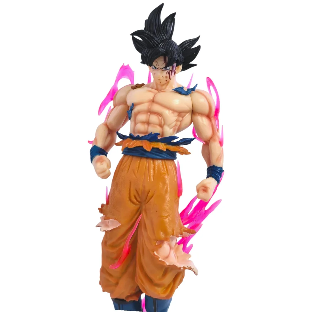 Dragon Ball Super Ultra Instinct Son Goku Premium Anime Action Figure Collectible Display Statue with Pink Energy Aura Effect, image 2