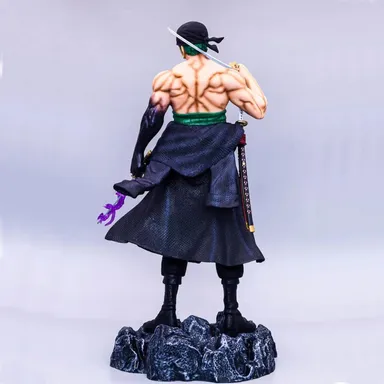 BAKA Roronoa Zoro Action Figure 28 CM One Piece Anime Collectible PVC ABS Resin Statue with Dual Head Sculpt for Home thumbnail 0