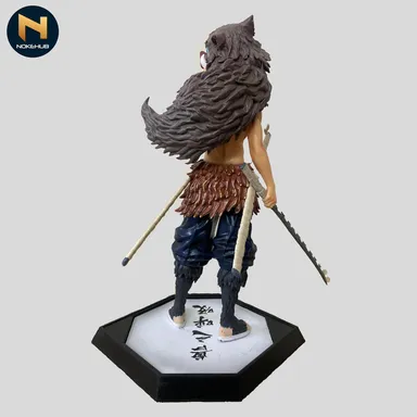 Nokehub Demon Slayer Inosuke Hashibira Action Figure 30cm Premium Anime Collectible PVC Figurine with Boar Head Mask, Dual Nichirin Swords, Battle Pose Display Statue thumbnail 1