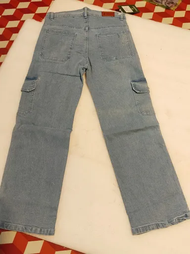 argo Jeans for Men & Women | Relaxed Fit Wide Leg Cargo Pants with Multi Utility Pockets | Casual Streetwear Fashion Denim Trousers for Daily Wear, Cargo Jeans  34 thumbnail 0