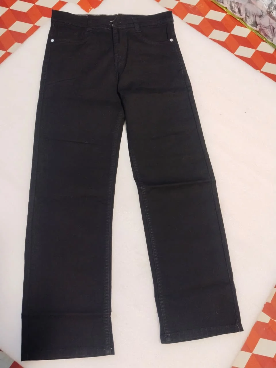 argo Jeans for Men & Women | Relaxed Fit Wide Leg Cargo Pants with Multi Utility Pockets | Casual Streetwear Fashion Denim Trousers for Daily Wear, Solid Black Straight 28 image 2