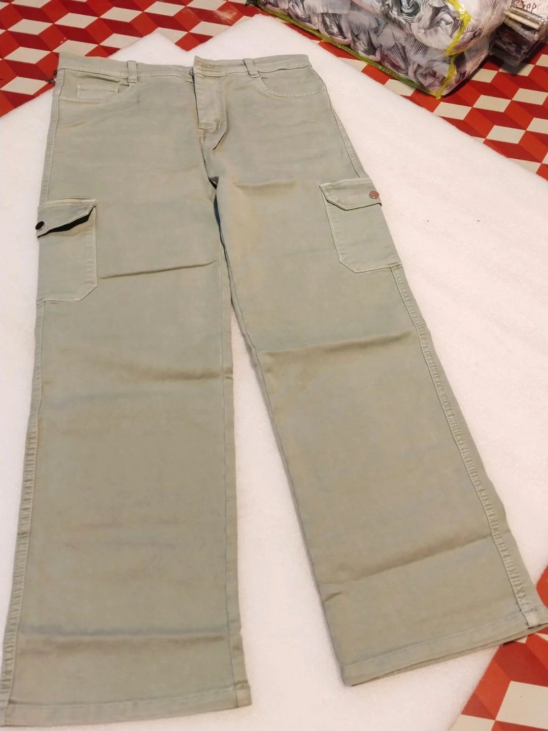 argo Jeans for Men & Women | Relaxed Fit Wide Leg Cargo Pants with Multi Utility Pockets | Casual Streetwear Fashion Denim Trousers for Daily Wear, Cotton Relaxed Fit Cargo Trousers 34 image 2