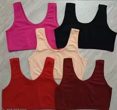Stylish Premium Quality Air Bra Pack of 3 Multicolor Cotton Seamless Women Sports Bra Innerwear Light Support Comfortable Stretchable Daily Wear Fancy Air Bra India AIR BRA 28A thumbnail 0