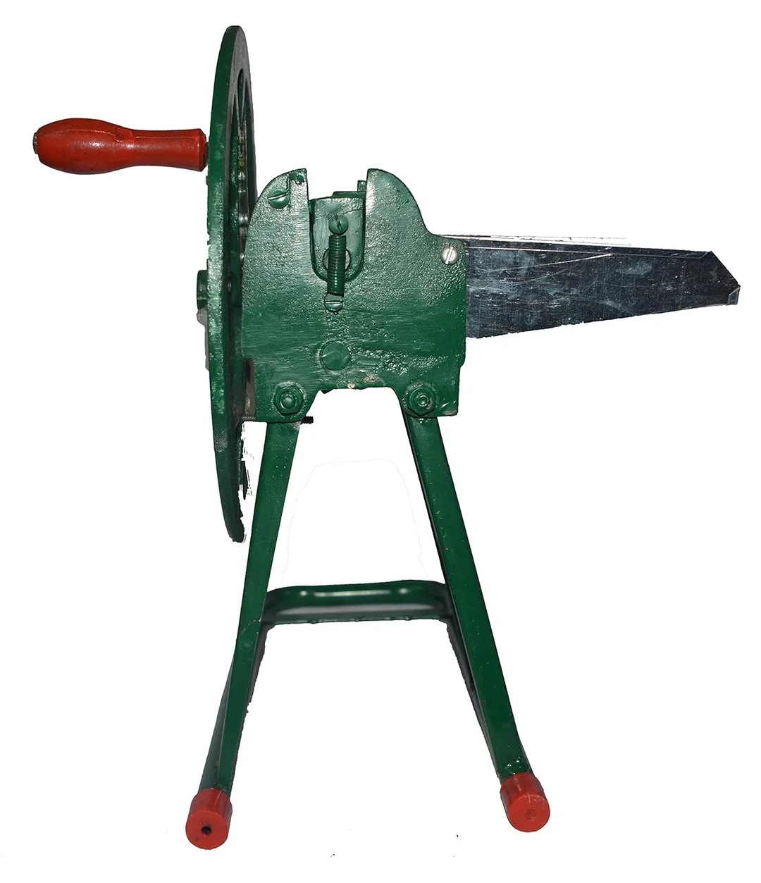 Golden Horn Heavy Duty Cast Iron Saag Cutting Machine for Home Kitchen Use | Manual Vegetable & Bhaji Cutter for Leafy Greens Chopping (Green Finish) image 4
