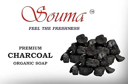 SOUMA Premium Charcoal Soap for Acne, Blackheads & Deep Skin Cleansing with Detox Activated Charcoal Bathing Bar for Men & Women Suitable for All Skin Types Black 100 g (Pack of 1) image 2