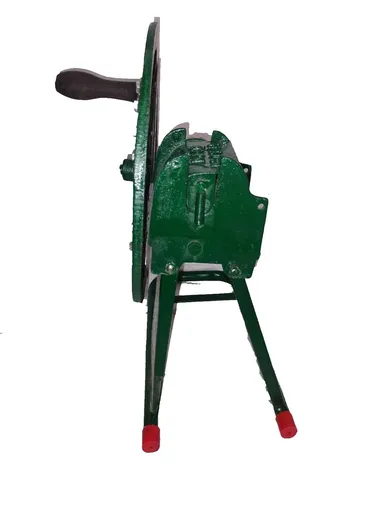 Multipurpose Cast Iron Saag Cutting Machine | Heavy Duty Vegetable & Bhaji Cutter for Home Kitchen Use | Green | 2 Blade Manual Cutter thumbnail 1