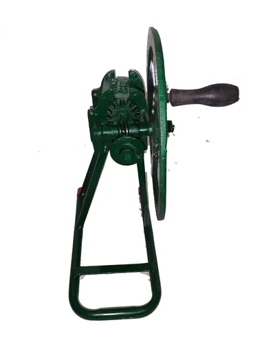 Multipurpose Cast Iron Saag Cutting Machine | Heavy Duty Vegetable & Bhaji Cutter for Home Kitchen Use | Green | 2 Blade Manual Cutter thumbnail 2