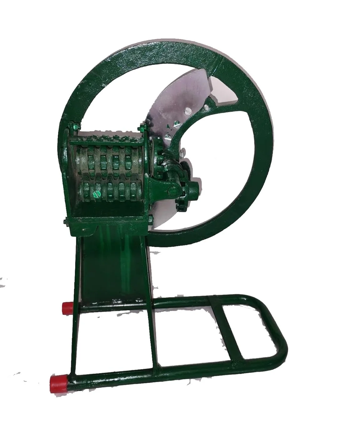 Multipurpose Cast Iron Saag Cutting Machine | Heavy Duty Vegetable & Bhaji Cutter for Home Kitchen Use | Green | 2 Blade Manual Cutter image 4