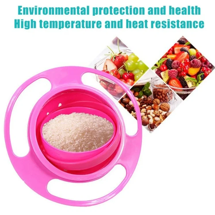 360° Rotating Spill Proof Gyro Bowl for Kids | Anti-Spill Baby Feeding Bowl image 3