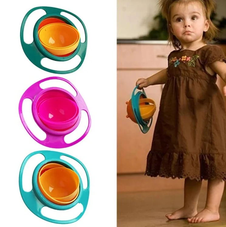 360° Rotating Spill Proof Gyro Bowl for Kids | Anti-Spill Baby Feeding Bowl image 4