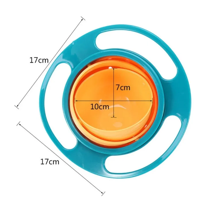 360° Rotating Spill Proof Gyro Bowl for Kids | Anti-Spill Baby Feeding Bowl image 6