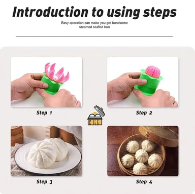  Momos Maker Lotus Shape Mold | Dumpling Press Tool | Plastic Steamed Bun Shaper for Momos, Modak & Dumplings thumbnail 4