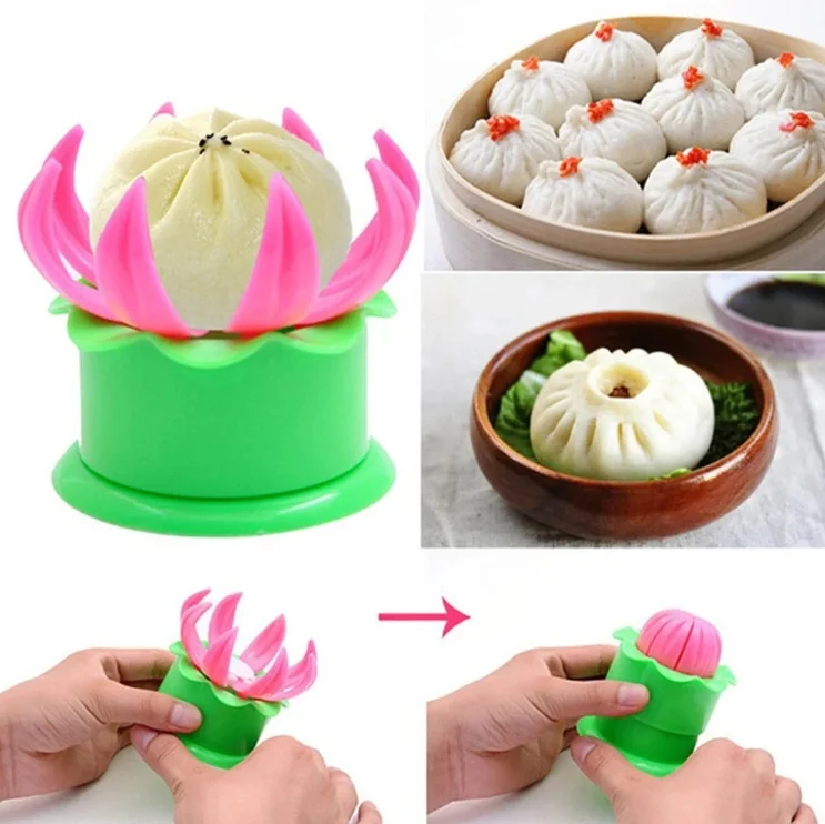  Momos Maker Lotus Shape Mold | Dumpling Press Tool | Plastic Steamed Bun Shaper for Momos, Modak & Dumplings image 6