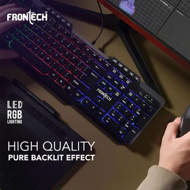 FRONTECH KB-0038 Dragon Warrior 4-in-1 Gaming Combo | RGB Backlit Keyboard, 1000 DPI Mouse, Mousepad & 40mm Headset for PC & Laptop thumbnail 5