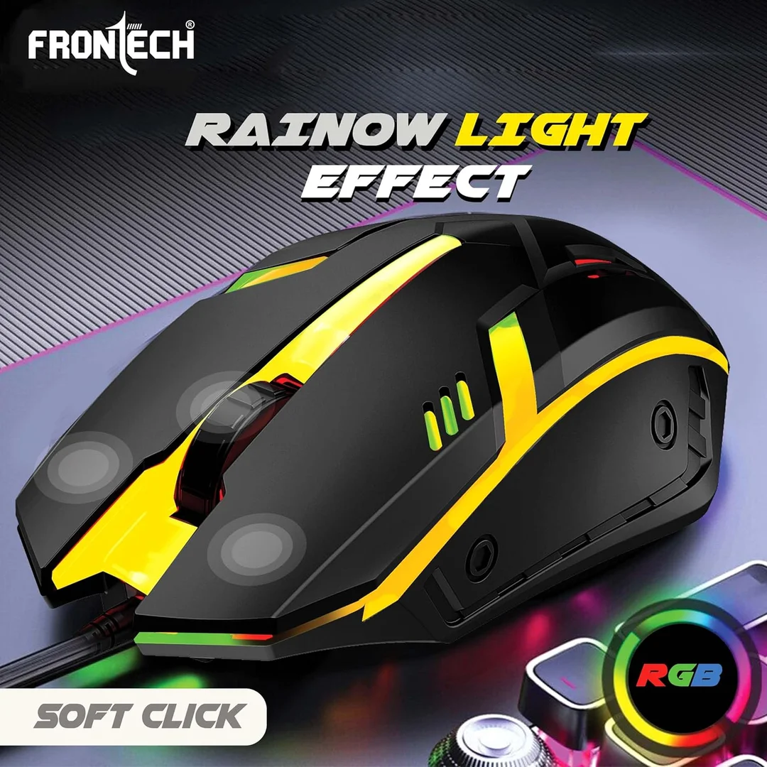FRONTECH KB-0038 Dragon Warrior 4-in-1 Gaming Combo | RGB Backlit Keyboard, 1000 DPI Mouse, Mousepad & 40mm Headset for PC & Laptop image 11