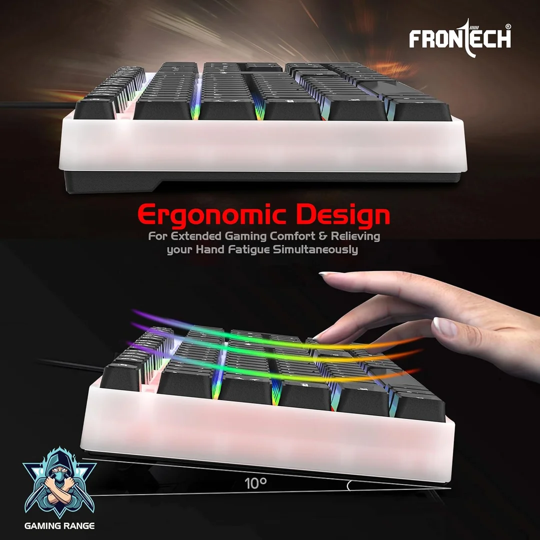 FRONTECH KB-0038 Dragon Warrior 4-in-1 Gaming Combo | RGB Backlit Keyboard, 1000 DPI Mouse, Mousepad & 40mm Headset for PC & Laptop image 13