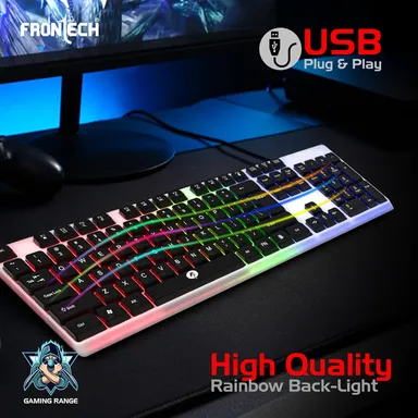FRONTECH KB-0038 Dragon Warrior 4-in-1 Gaming Combo | RGB Backlit Keyboard, 1000 DPI Mouse, Mousepad & 40mm Headset for PC & Laptop thumbnail 13