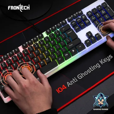 FRONTECH KB-0038 Dragon Warrior 4-in-1 Gaming Combo | RGB Backlit Keyboard, 1000 DPI Mouse, Mousepad & 40mm Headset for PC & Laptop thumbnail 14