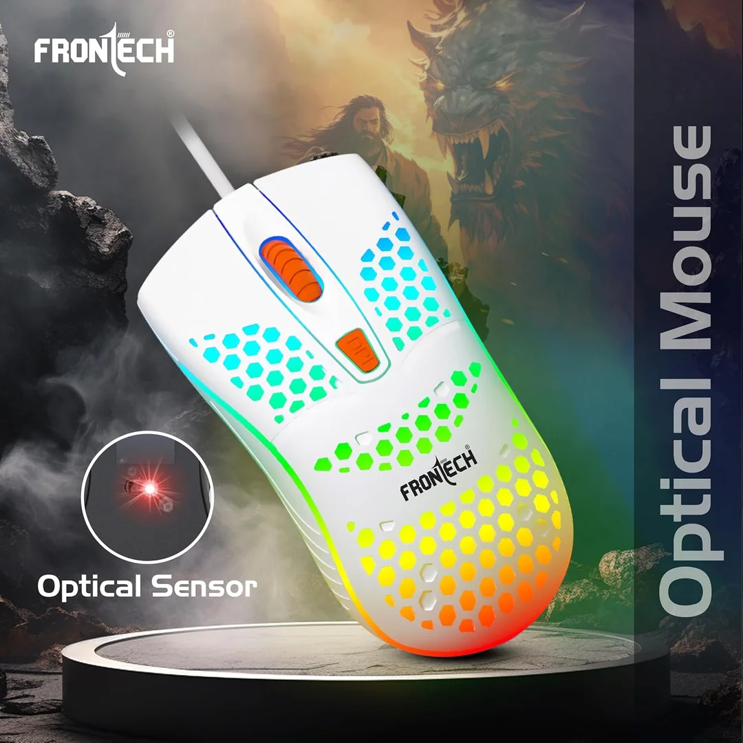 FRONTECH KB-0038 Dragon Warrior 4-in-1 Gaming Combo | RGB Backlit Keyboard, 1000 DPI Mouse, Mousepad & 40mm Headset for PC & Laptop image 19