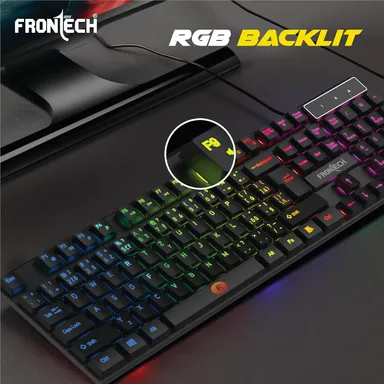 FRONTECH KB-0038 Dragon Warrior 4-in-1 Gaming Combo | RGB Backlit Keyboard, 1000 DPI Mouse, Mousepad & 40mm Headset for PC & Laptop thumbnail 21