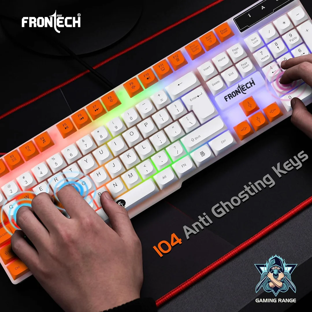 FRONTECH KB-0038 Dragon Warrior 4-in-1 Gaming Combo | RGB Backlit Keyboard, 1000 DPI Mouse, Mousepad & 40mm Headset for PC & Laptop image 25