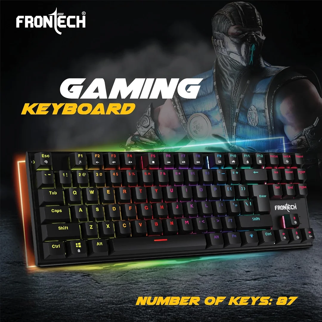 FRONTECH KB-0038 Dragon Warrior 4-in-1 Gaming Combo | RGB Backlit Keyboard, 1000 DPI Mouse, Mousepad & 40mm Headset for PC & Laptop image 29
