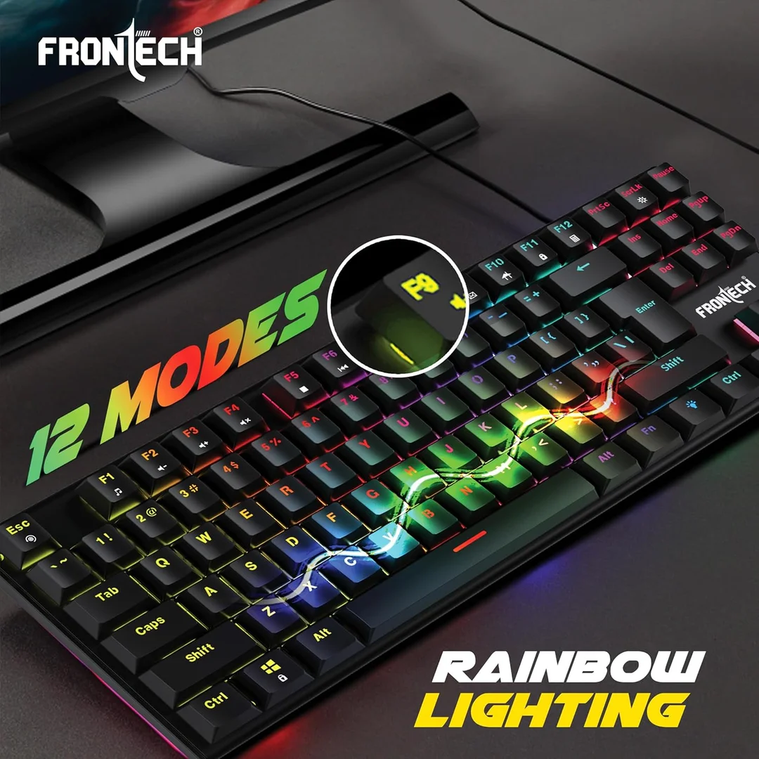 FRONTECH KB-0038 Dragon Warrior 4-in-1 Gaming Combo | RGB Backlit Keyboard, 1000 DPI Mouse, Mousepad & 40mm Headset for PC & Laptop image 35