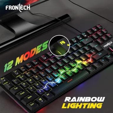 FRONTECH KB-0038 Dragon Warrior 4-in-1 Gaming Combo | RGB Backlit Keyboard, 1000 DPI Mouse, Mousepad & 40mm Headset for PC & Laptop thumbnail 34