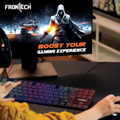 FRONTECH KB-0038 Dragon Warrior 4-in-1 Gaming Combo | RGB Backlit Keyboard, 1000 DPI Mouse, Mousepad & 40mm Headset for PC & Laptop thumbnail 36