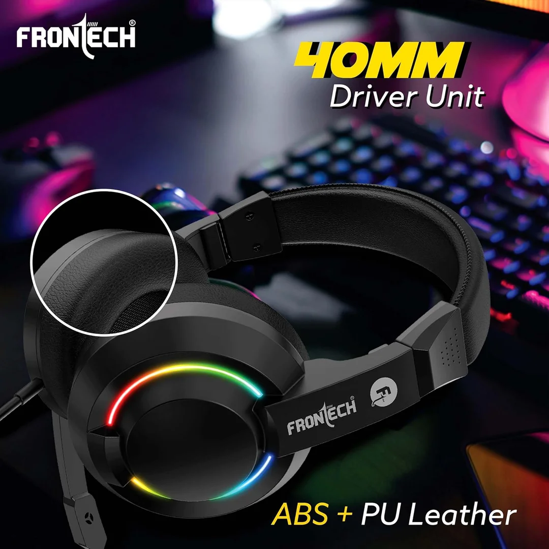 FRONTECH KB-0038 Dragon Warrior 4-in-1 Gaming Combo | RGB Backlit Keyboard, 1000 DPI Mouse, Mousepad & 40mm Headset for PC & Laptop image 39