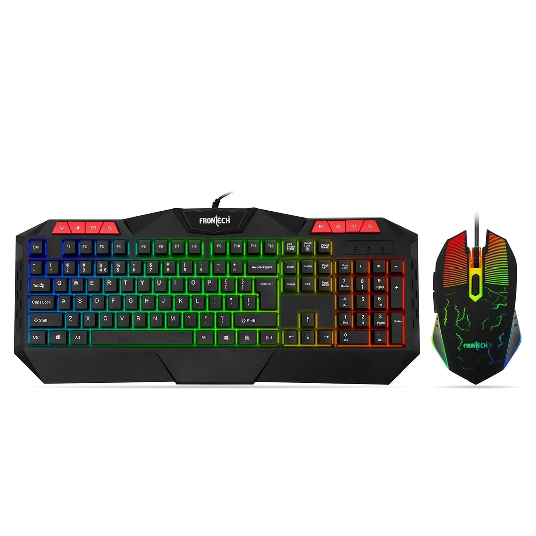 FRONTECH KB-0038 Dragon Warrior 4-in-1 Gaming Combo | RGB Backlit Keyboard, 1000 DPI Mouse, Mousepad & 40mm Headset for PC & Laptop image 42