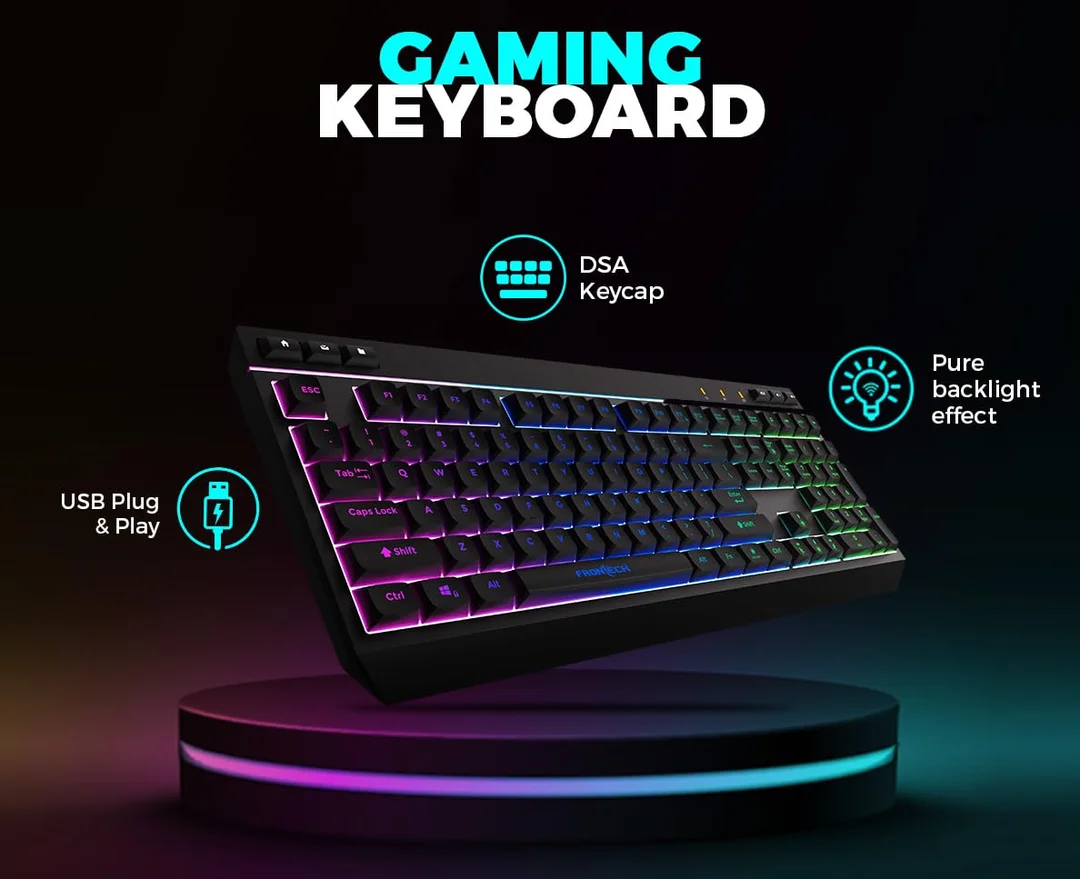 FRONTECH KB-0038 Dragon Warrior 4-in-1 Gaming Combo | RGB Backlit Keyboard, 1000 DPI Mouse, Mousepad & 40mm Headset for PC & Laptop image 47
