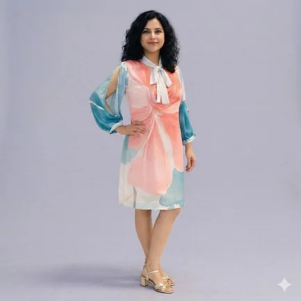 Women Modal Satin One Piece Dress Elegant Body Flattering Slim Fit Midi Party Wear Dress Luxury Silky Smooth Western Cocktail Evening Birthday Occasion Dress Dress Modal M image 2