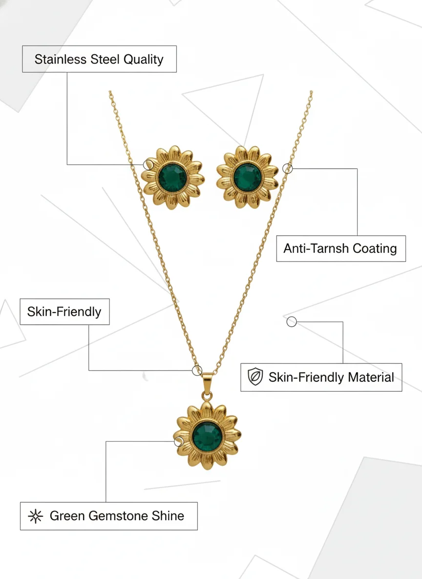 Gold Plated Pearl Pendant Set with Earrings, Anti-Tarnish, Skin-Friendly, Lightweight Designer Jewellery for Women image 3