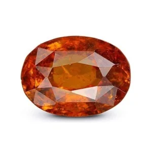 Natural Gomed Garnet Gemstone 5.25 Ratti for Rashi Ratna Astrology Certification Hessonite Garnet Stone for Rahu Shanti Jyotish Use Ring Pendant Puja Healing Gemstone image 1