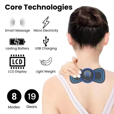 Electric Body Massager Pad for Muscle Relaxation | Portable EMS Massager for Arms, Legs & Back thumbnail 4
