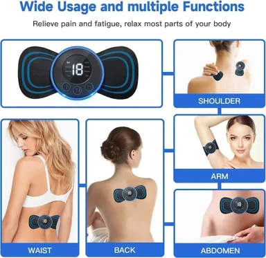 Electric Body Massager Pad for Muscle Relaxation | Portable EMS Massager for Arms, Legs & Back thumbnail 6