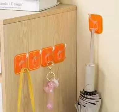 NedX 6 in 1 Adhesive Wall Hooks | Heavy Duty No Drill Multipurpose Sticky Hanger for Kitchen Bathroom Office thumbnail 3