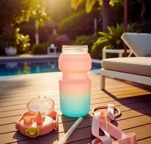 1200ml Gym & Travel Water Bottle with Lock Lid & Straw | BPA Free Leakproof Hydration Bottle image 2