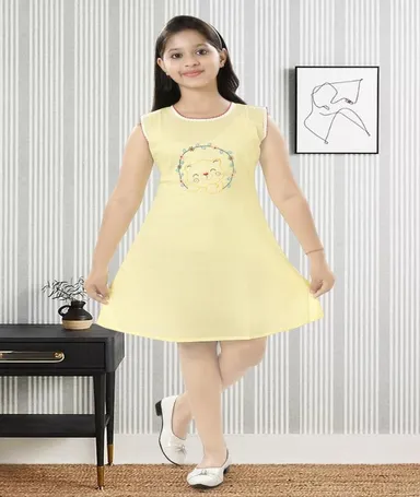 IRNASTA Yellow Baby Toddler Clothing Set for 1–2 Years Kids Soft Comfortable Daily Wear Cotton Blend Outfit for Boys Girls Casual Summer Dress Yellow XS thumbnail 1
