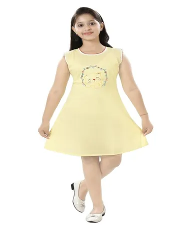 IRNASTA Yellow Baby Toddler Clothing Set for 1–2 Years Kids Soft Comfortable Daily Wear Cotton Blend Outfit for Boys Girls Casual Summer Dress Yellow XS thumbnail 2