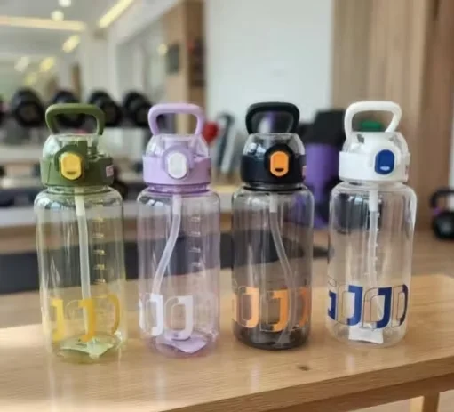 NedX 1 Liter Unbreakable Motivational Water Bottle with Straw & Time Markings | BPA-Free Tritan Leak-Proof Sports Sipper Bottle for Gym, Office, School, Travel & Outdoor Use for Men & Women image 3