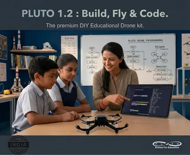 Pluto 1.2 DIY Nano Drone Kit for Kids Students & Beginners | STEM Educational Coding Drone with PlutoBlocks IDE | Smartphone Controlled Crash-Resistant Nano Quadcopter for Robotics Learning DIY Projects & Drone Programming by Drona Aviation thumbnail 1