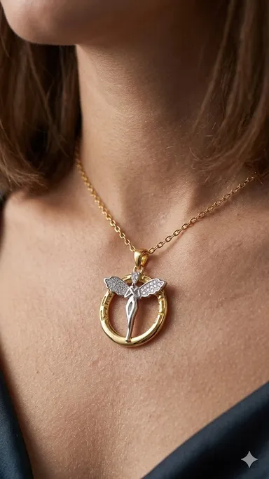 Pendant Necklace for Women and Girls, Stylish Chain Necklace for Party, Birthday, Anniversarry Gift for Wife, Birthday Gift for Girlfriend, Valentine Gift Chain Pendant thumbnail 1