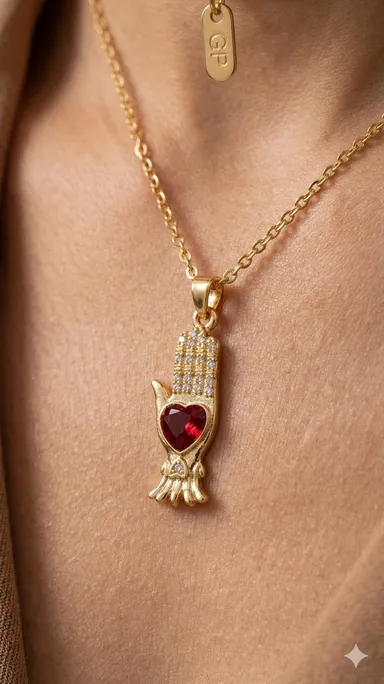 Pendant Necklace for Women and Girls, Stylish Chain Necklace for Party, Birthday, Anniversarry Gift for Wife, Birthday Gift for Girlfriend, Valentine Gift Chain Pendant thumbnail 1