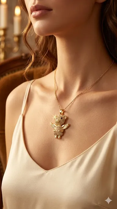 Pendant Necklace for Women and Girls, Stylish Chain Necklace for Party, Birthday, Anniversarry Gift for Wife, Birthday Gift for Girlfriend, Valentine Gift Chain Pendant thumbnail 1
