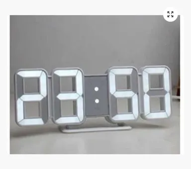 grahsankalp Digital LED Wall Clock White with Large Display for Home Office Bedroom Living Room Study Table Alarm Temperature Calendar Clock thumbnail 0